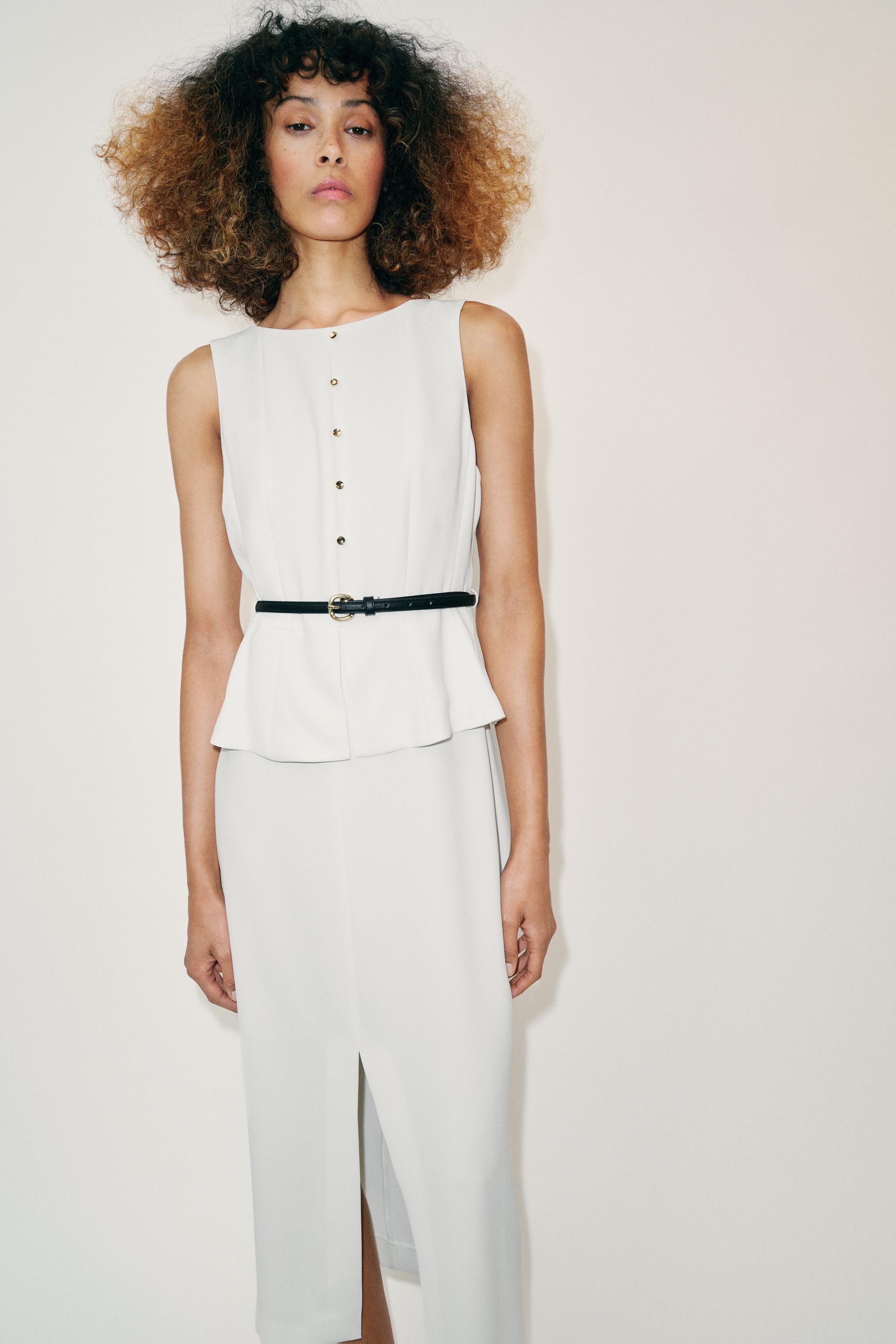 BELTED MIDI DRESS